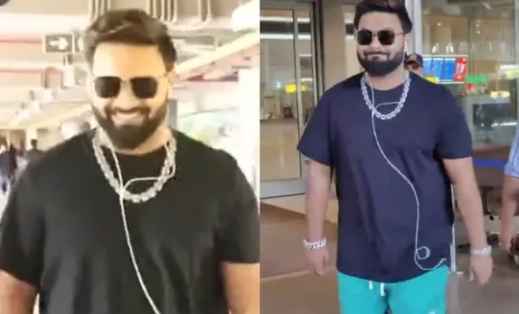 मुंबई एयरपोर्ट पर नजर आए ऋषभ पंत का वीडियो हुआ वायरल, बढ़ा हुआ वजन देखकर फैंस बोले- 'फट जाएगा भाई एक दिन'