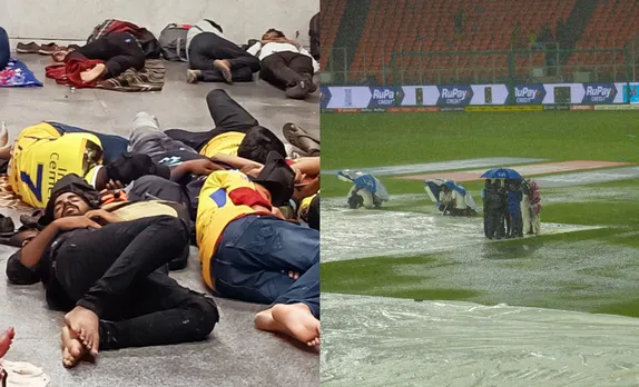 IPL 2023 final : बारिश से रद्द फाइनल के बाद रेलवे स्टेशन पर सोते हुए धोनी फैंस की तस्वीरें वायरल