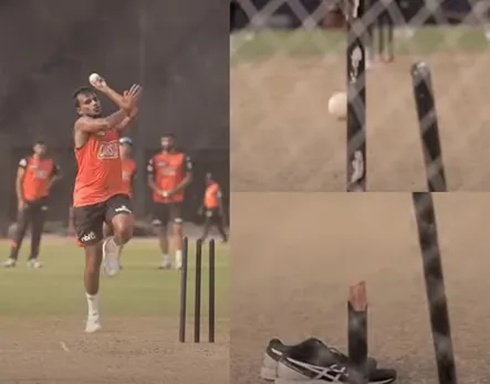 इंडियन टी-20 लीग 2022 में कहर बरपाने को तैयार टी नटराजन, अभ्यास सत्र में गेंदबाजी के दौरान तोड़ डाला स्टंप