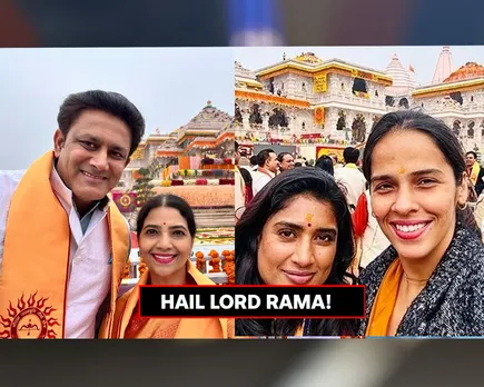 WATCH: Iconic athletes arrive at the Ram temple in Ayodhya to attend 'Pran Pratishtha'