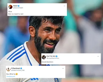 '5th me jaroor khelna'- Fans react as Jasprit Bumrah is set to be rested in upcoming 4th Test vs England