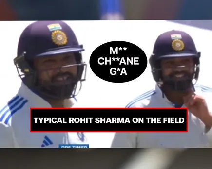 Stump mic catches Rohit Sharma abusing while contemplating a DRS review, video goes on social media