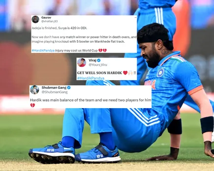 ‘Hardik Pandya injury may cost us the World Cup’- Fans react after Hardik Pandya ruled out of the ODI World Cup 2023 due to ankle injury