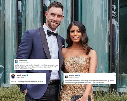 ‘A couple of people are tarnishing the image of all Indians’- Fans react on social media gives hate to Glenn Maxwell’s Indian origin wife for supporting Australia