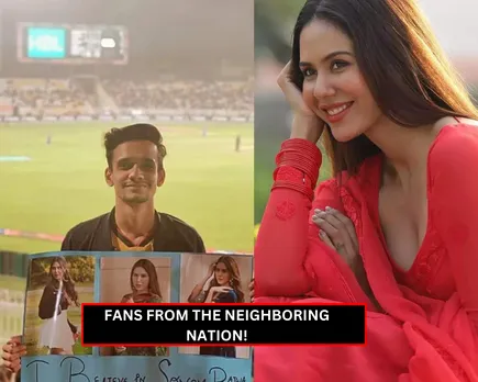 Check out Punjabi actress Sonam Bajwa's reaction on fan displaying her poster during a PSL match