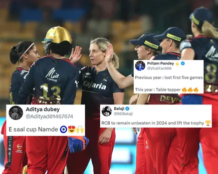 ‘E saala cup Namde’- Fans react as RCB wins their 2nd consecutive match of WPL 2024 beating Gujarat Giants by 8 wickets