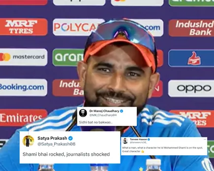'Sidhi bat no bakwas' - Fans react as Mohammed Shami comes up with blunt 'Aata Sab kuch hai' response to journalist during post-match press conference