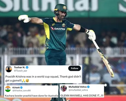 'Chalo whitewash se toh bacha Australia' - Fans react as Australia chase down mammoth total of 223 runs in 3rd T20I at Guwahati