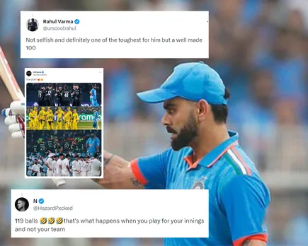 'Life lessons learnt from Virat Kohli' - Fans react as Virat Kohli scores his 49th ODI hundred against South Africa in ODI World Cup 2023