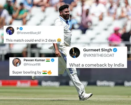 'Badle ki aag'- Fans react as South Africa get all out for 55 in first innings of 2nd Test against India