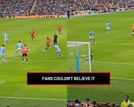 WATCH: Marcus Rashford scores during Manchester Derby from 25 yards