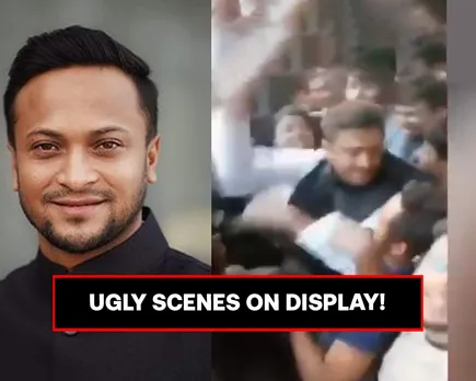 WATCH: Bangladesh cricketer Shakib Al Hasan slaps a fan just before election result announcement