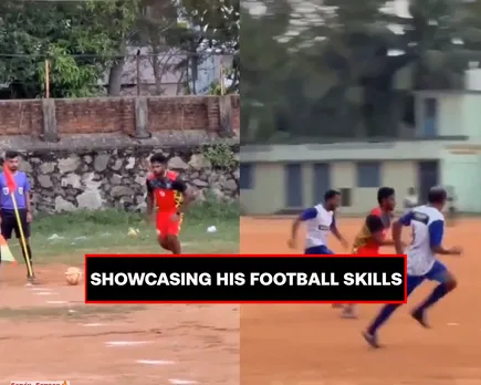 WATCH: Sanju Samson plays enjoys free time while playing football in Kerala