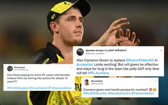 'Cameron Green will now spend his entire career with Mumbai' - Twitter can't keep calm as Mumbai get Cameron Green for huge sum in the Indian T20 League auction
