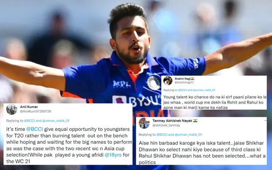 ‘Sirf Pani Pilani ke lie le jao vahan’- Fans mock Indian Cricket Board as latter wishes Umran Malik on his 23rd birthday
