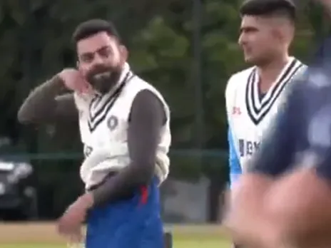 Virat Kohli imitates Pushpa’s iconic gesture during Team India’s practice session