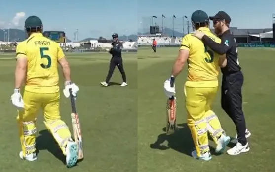 Watch: Aaron Finch gets a special guard of honour in his last ODI match from the New Zealand players