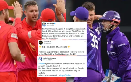 'Playoff hopes alive'- Twitter ecstatic as Northern Superchargers hand Welsh Fire their seventh defeat
