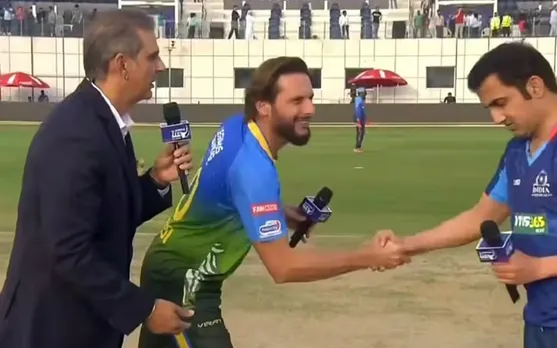 'Gambhir still fearing' - Old rivalry sparks as Gautam Gambir and Shahid Afridi share awkward exchange in Legends League Cricket 2023