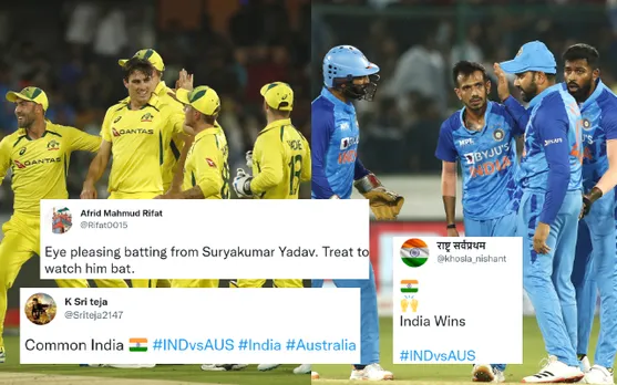 'Absolute carnage' - Twitter roars with joy as India win the T20I series against Australia by 6 wickets