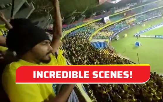 Vociferous Kerala crowd roar loudly and sing chants after their 3-2 win against Bengaluru FC in Kochi