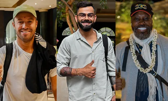 '3 GOATs with 0 trophies’ - Virat Kohli, AB de Villiers and Chris Gayle arrive at Bangalore for unboxing event ahead of Indian T20 League