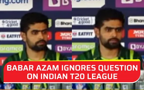 Watch: Babar Azam’s awkward reaction at Journalist's question on the Indian T20 League at the press conference