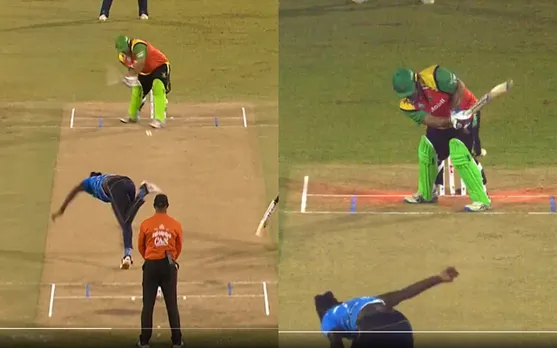 WATCH: Jair McAllister's magic delivery to Azam Khan in washed-out CPL 2023 game