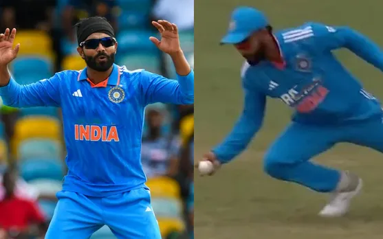 'Main logon ki bowling pe...' - Ravindra Jadeja's hilarious remark while praising Virat Kohli's stunning one-handed catch in IND vs WI 1st ODI