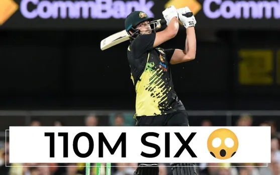 Watch: Tim David hits a monstrous 110-metre six in the second T20I against West Indies