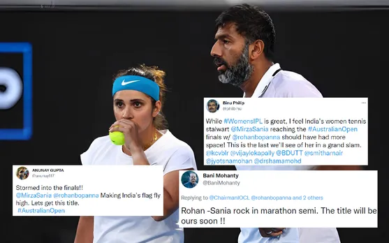 'Making Indian flag fly high' - Fans celebrate as Sania Mirza and Rohan Bopanna advance to final of Australian Open Mixed Doubles