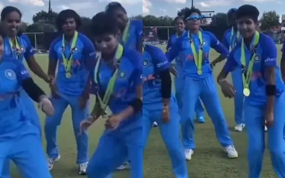 Watch: India Women's U19 team dance for 'Kala Chashma' post World Cup victory on field