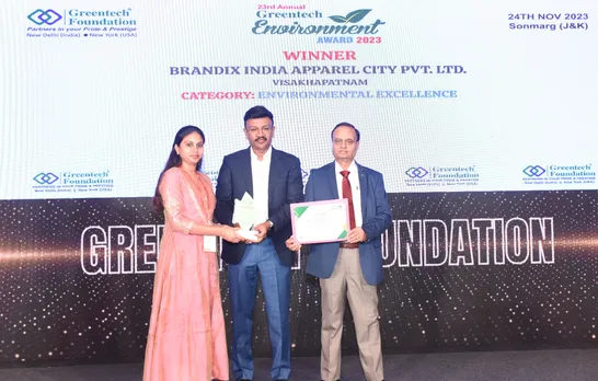 Brandix India Honored with Greentech Environmental Excellence Award
