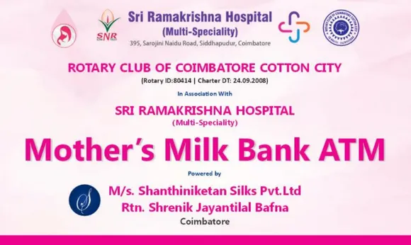 Unique Mother’s Milk Bank ATM Inaugurated in Coimbatore