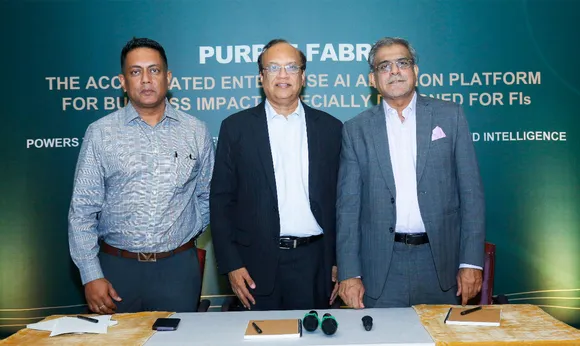From left to right Debal Dutt, Chief Marketing Officer, Intellect Design Arena Banesh Prabhu, CEO, IntellectAI Kannan Ramasamy, Chief Partner Officer, Intellect Design Arena