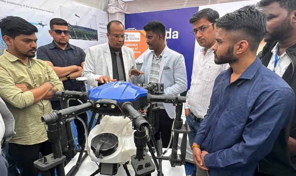 Dr Mukesh Jain with Garuda Kisan Drone