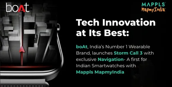 MapmyIndia Powers boAt Revolutionary Storm Call 3 Smartwatch