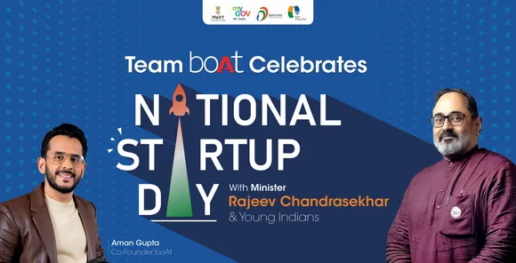 Union Minister Rajeev Chandrasekhar to Visit boAt on National Startup Day