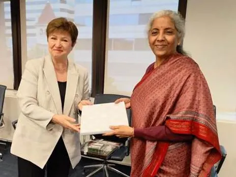 FM Nirmala Sitharaman Meets IMF MD Kristalina Georgieva in Washington D.C.