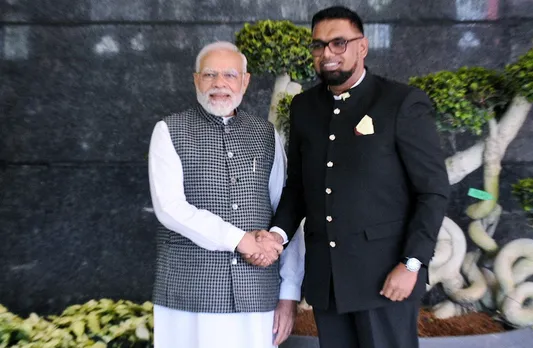 PM Narendra Modi Met President of Guyana, Dr. Mohamed Irfaan Ali at 17th Pravasi Bhartiya Divas