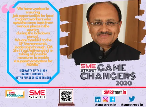 Meet Siddharth Nath Singh MSME Minister of UP Govt as SMEStreet GameChanger