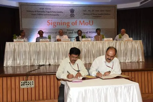 Ministry of Ayush and MSME Ministry Singed a MoU for Uplifting Holistic Healthcare