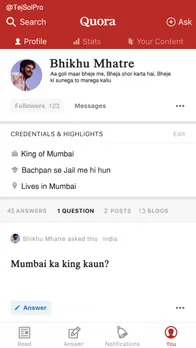 Bollywood characters on Quora