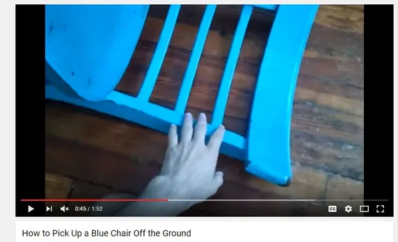 how to lift blue chair