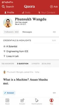 Bollywood characters on Quora