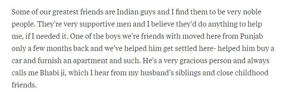 American girls opinion of Indian men