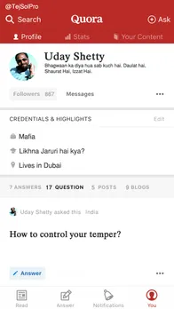 Bollywood characters on Quora