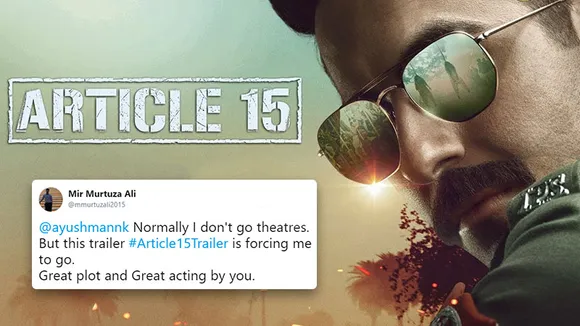 Article 15 trailer release: Another bold movie by Ayushmann, and this time he’s here to bring a change