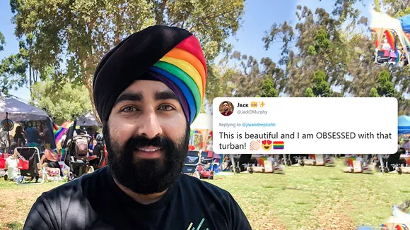 Proud Sikh uploads picture wearing a rainbow turban for #Pride month, Twitter is all praises for him!