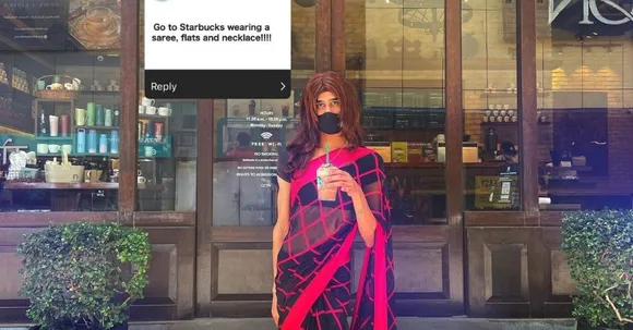 Jake Sitlani went out in public wearing a saree and completing dares